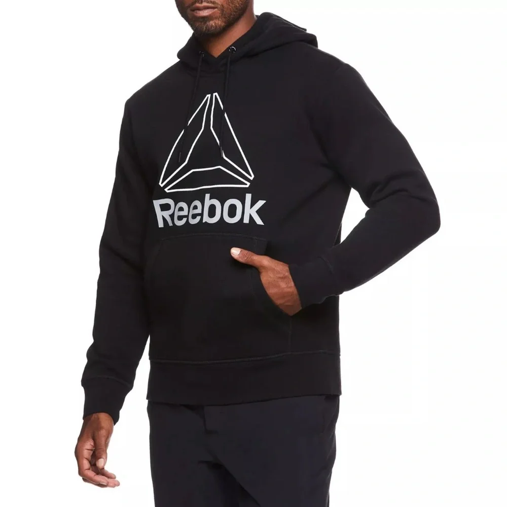 Reebok Men's Black Hoodie Sweatshirt #1022